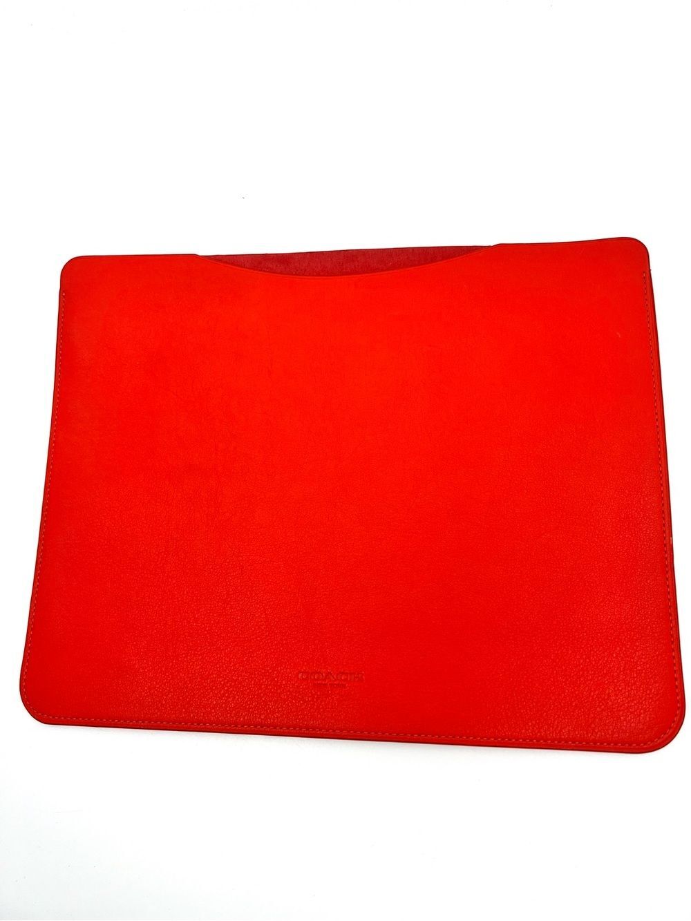 Coach Vermillion Leather Tablet Sleeve or document sleeve